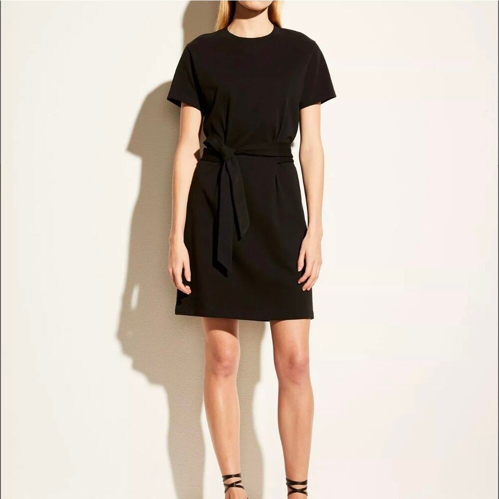 Vince Short Sleeve Tie Waist T-Shirt Dress